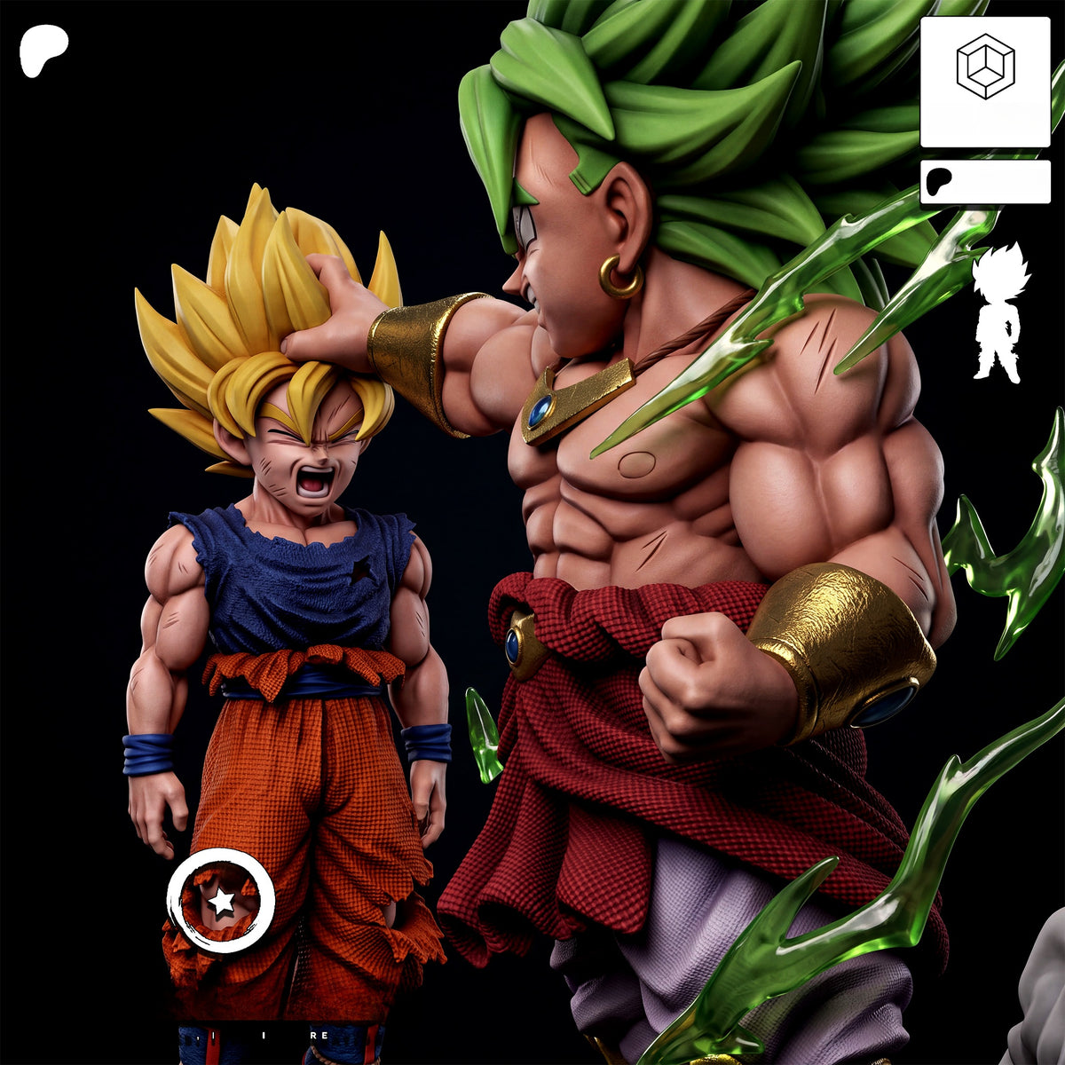 1762 Broly vs Goku_Dragon Ball - STL 3D Print Files