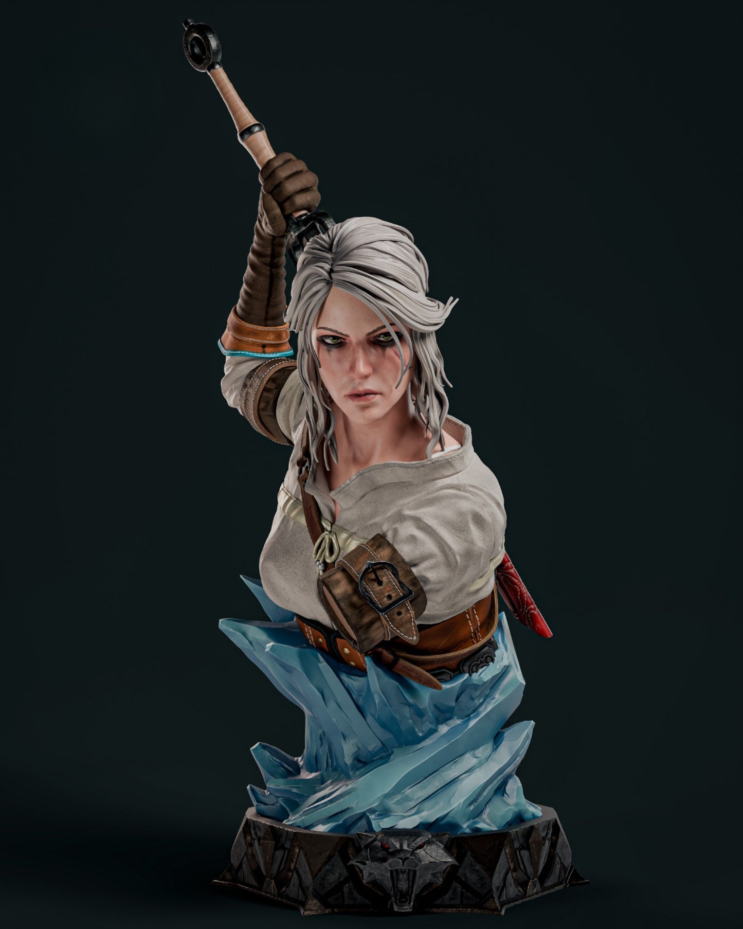 1298 Ciri Bust - STL 3D Print File