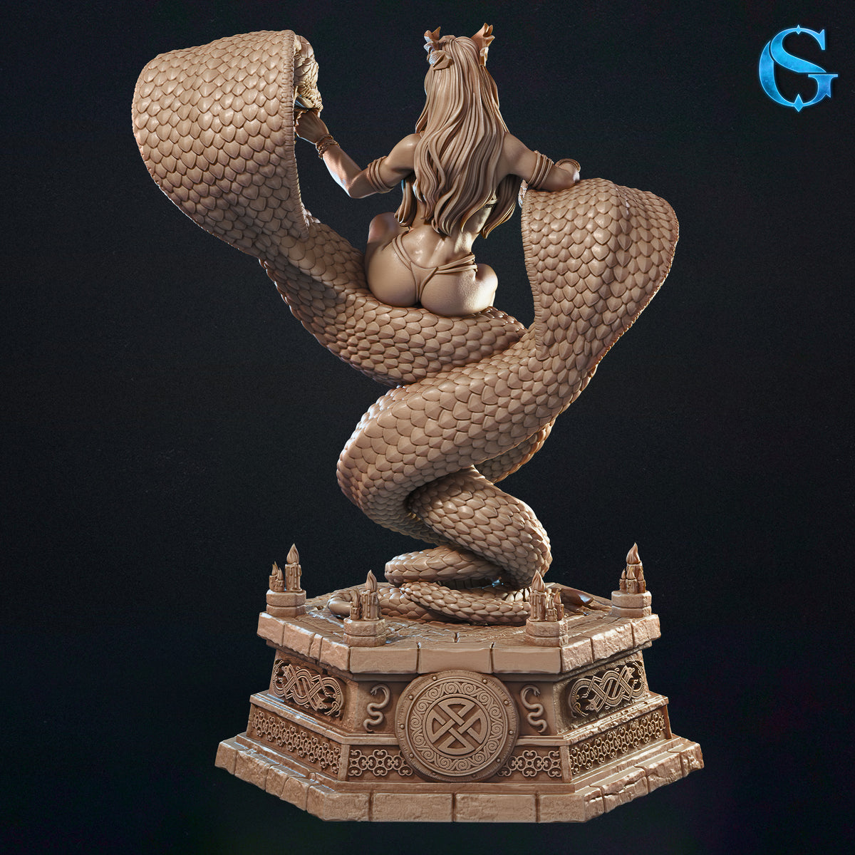 1777 Nagina_High Priestess of the Serpent God Mini - STL 3D Print Files