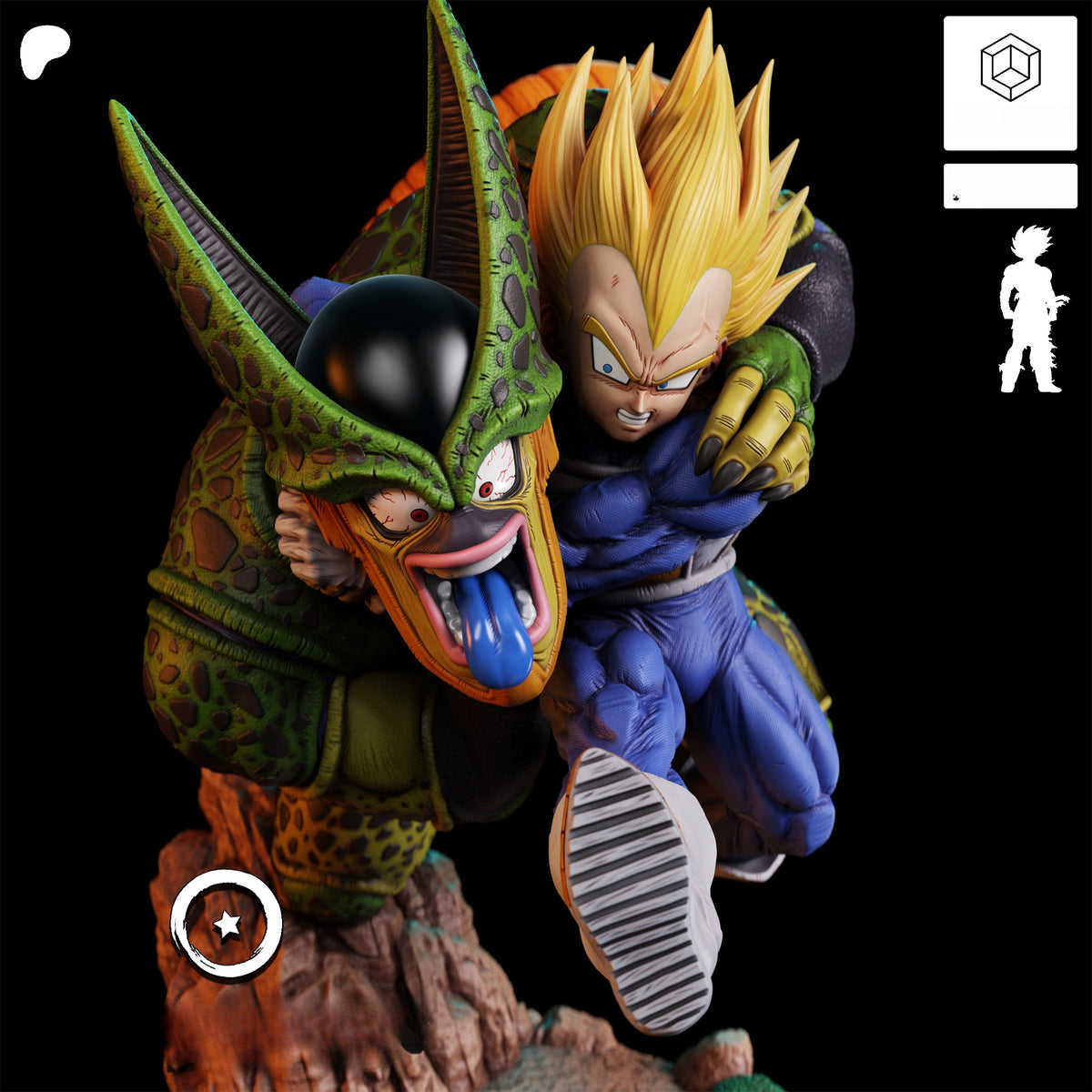 1764 Vegeta vs Cell_Dragon Ball Z - STL 3D Print Files