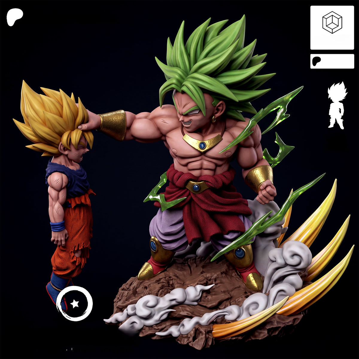 1762 Broly vs Goku_Dragon Ball - STL 3D Print Files