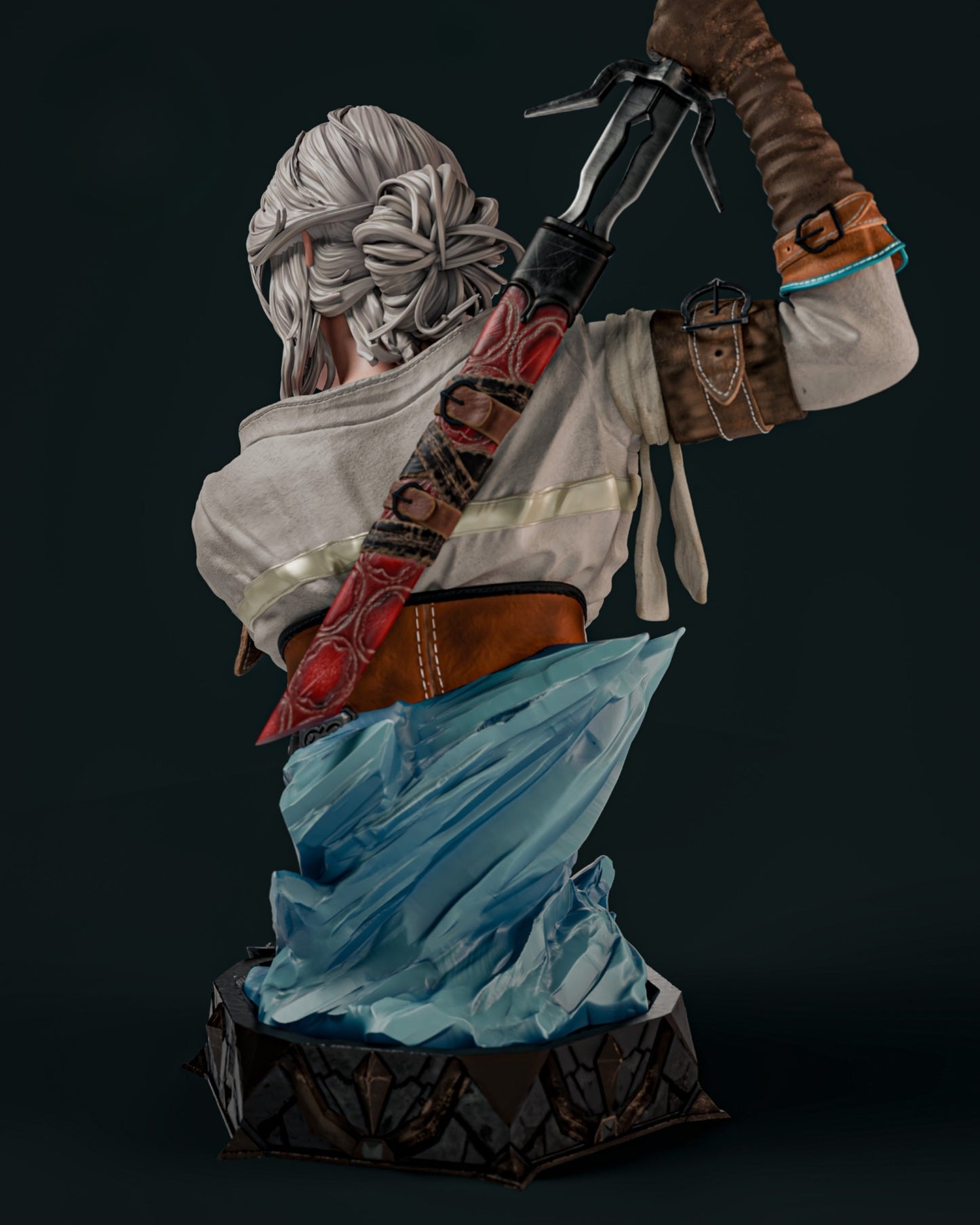 1298 Ciri Bust - STL 3D Print File