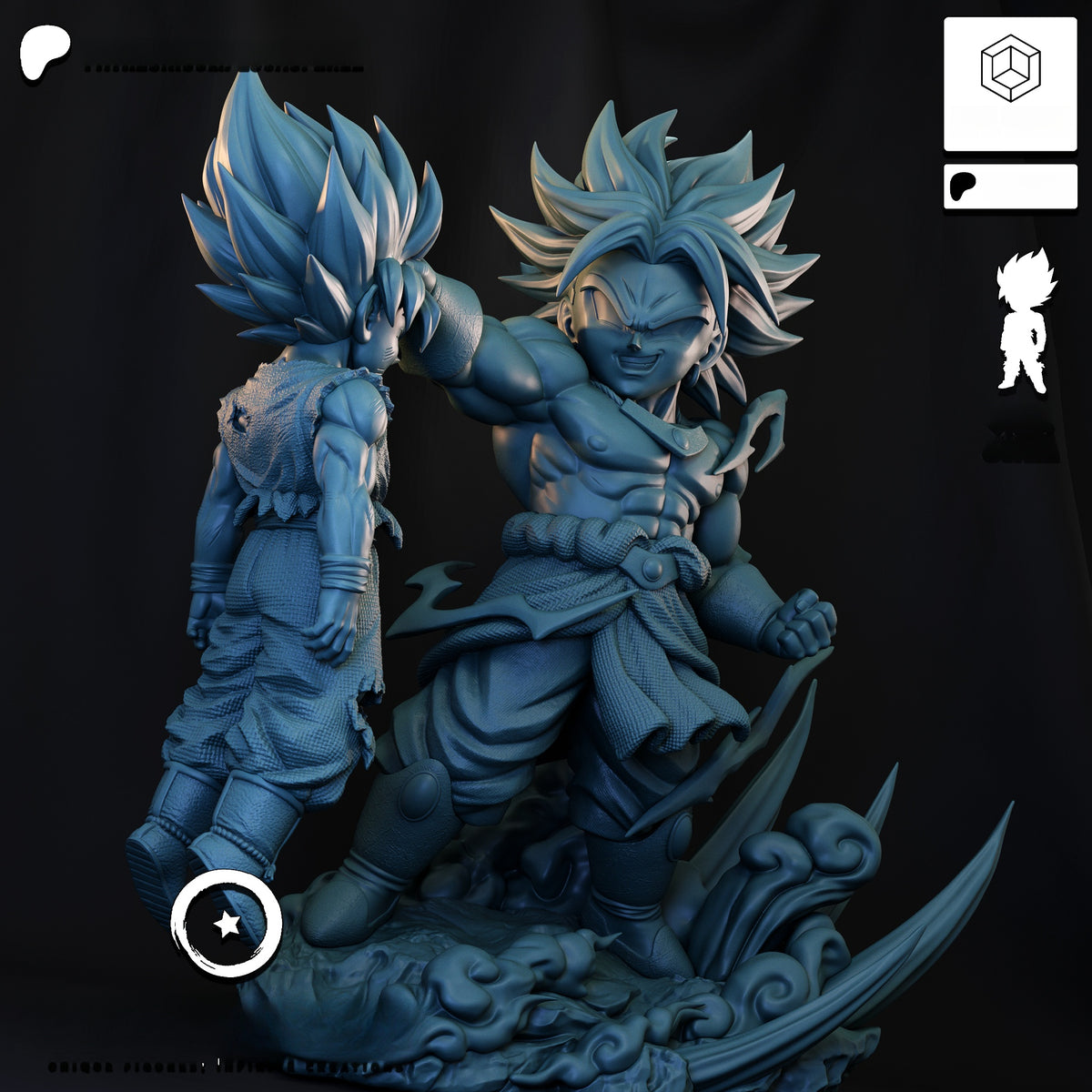 1762 Broly vs Goku_Dragon Ball - STL 3D Print Files