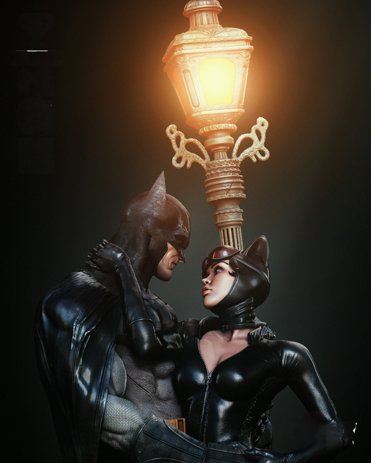 0503 Batman AND Catwoman Diorama - DC Comics (1985) - STL 3D Print Files