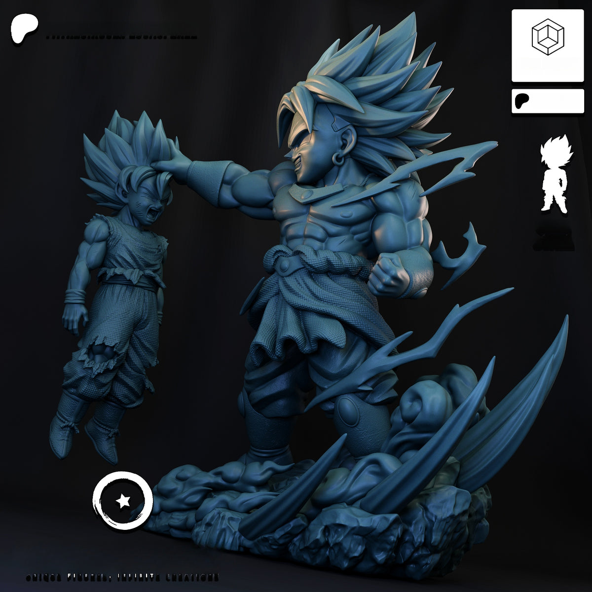 1762 Broly vs Goku_Dragon Ball - STL 3D Print Files