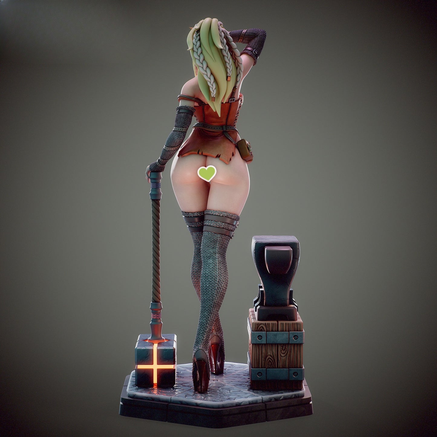 1596 Hilda_Lady Blacksmith NSFW - STL 3D Print Files