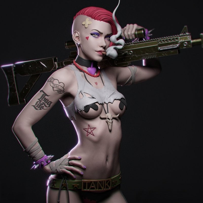 0447 Tank Girl - STL 3D Print Files
