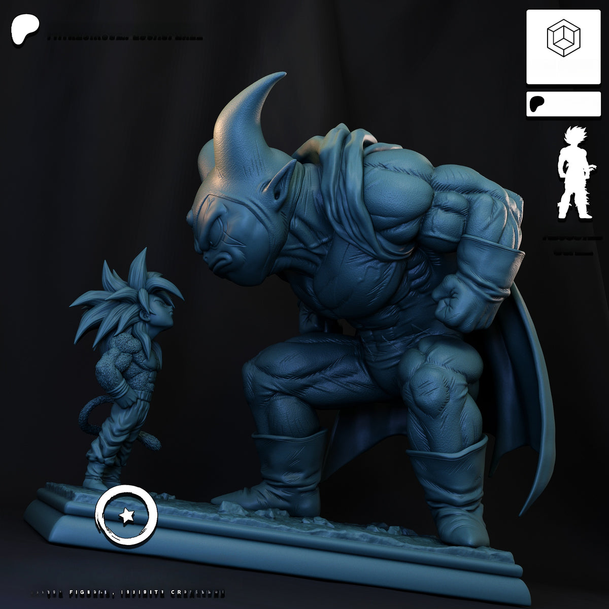 1763 Goku vs Gomah_Dragon Ball Daima - STL 3D Print Files