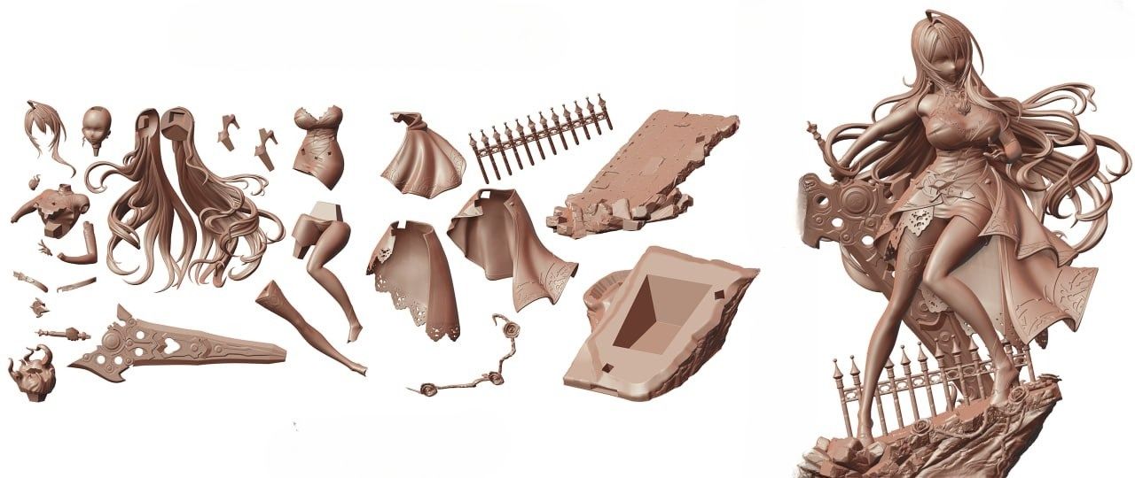 0370 Elizabeth Rose Bloodflame - STL 3D Print Files