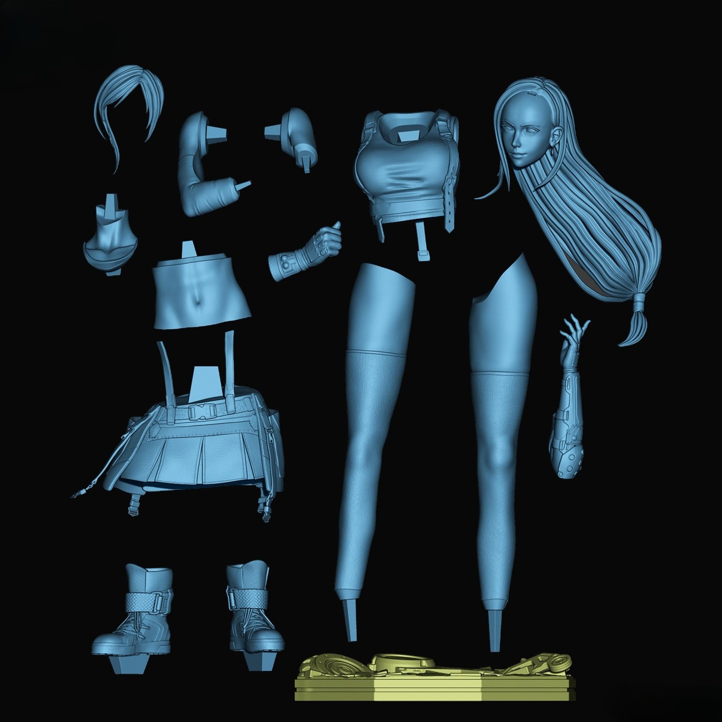 0394 Tifa Lockhart - STL 3D Print Files