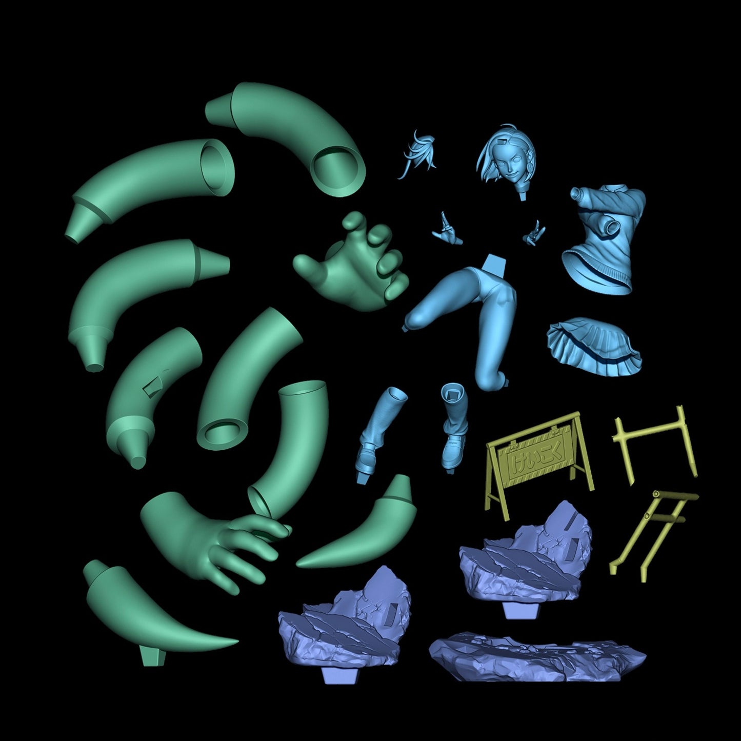 0263 Momo_Ayase_Dandadan - STL 3D Print Files