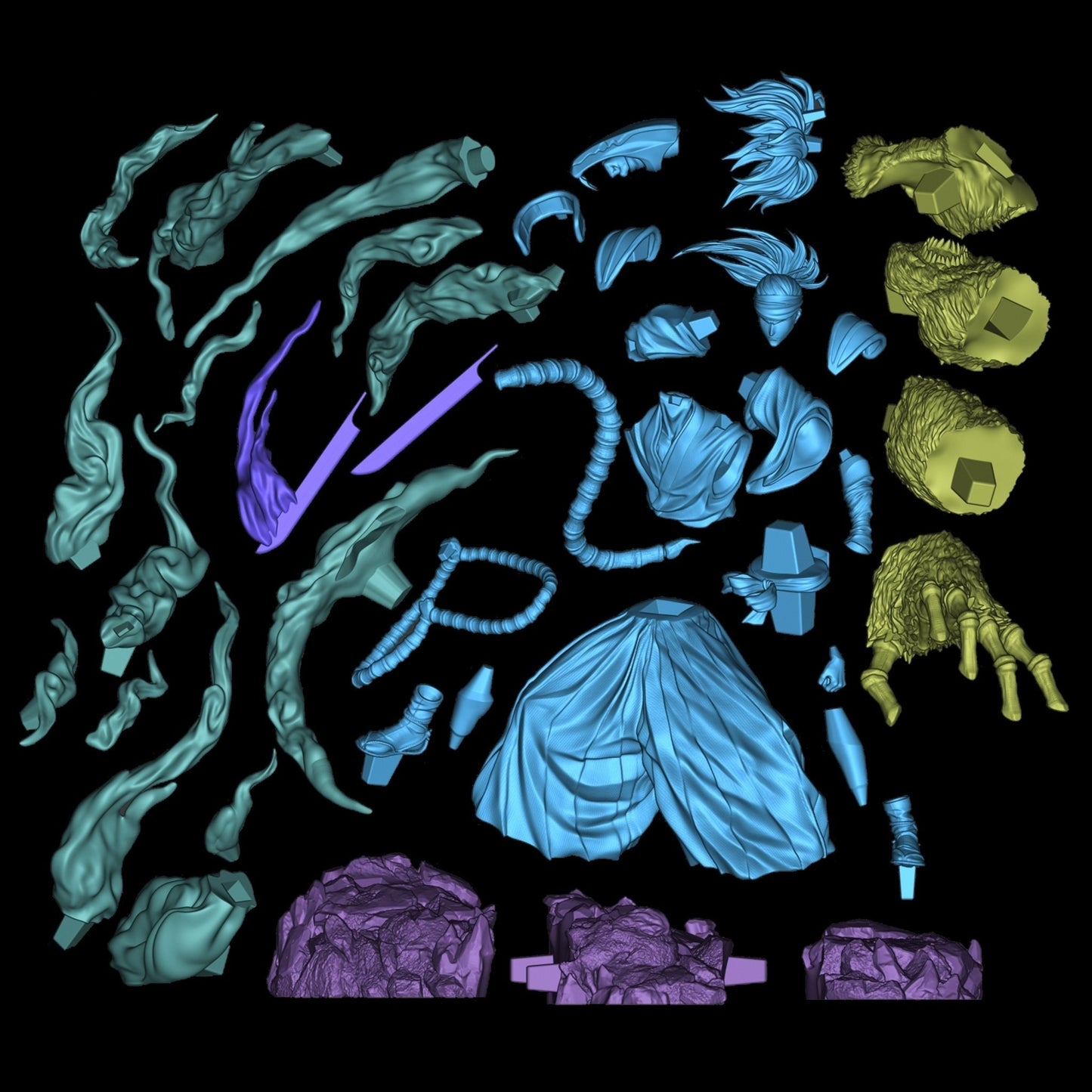 0398 Renji Abarai - STL 3D Print Files