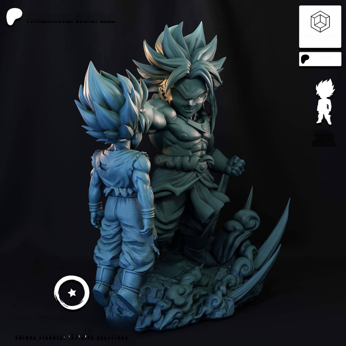 1762 Broly vs Goku_Dragon Ball - STL 3D Print Files
