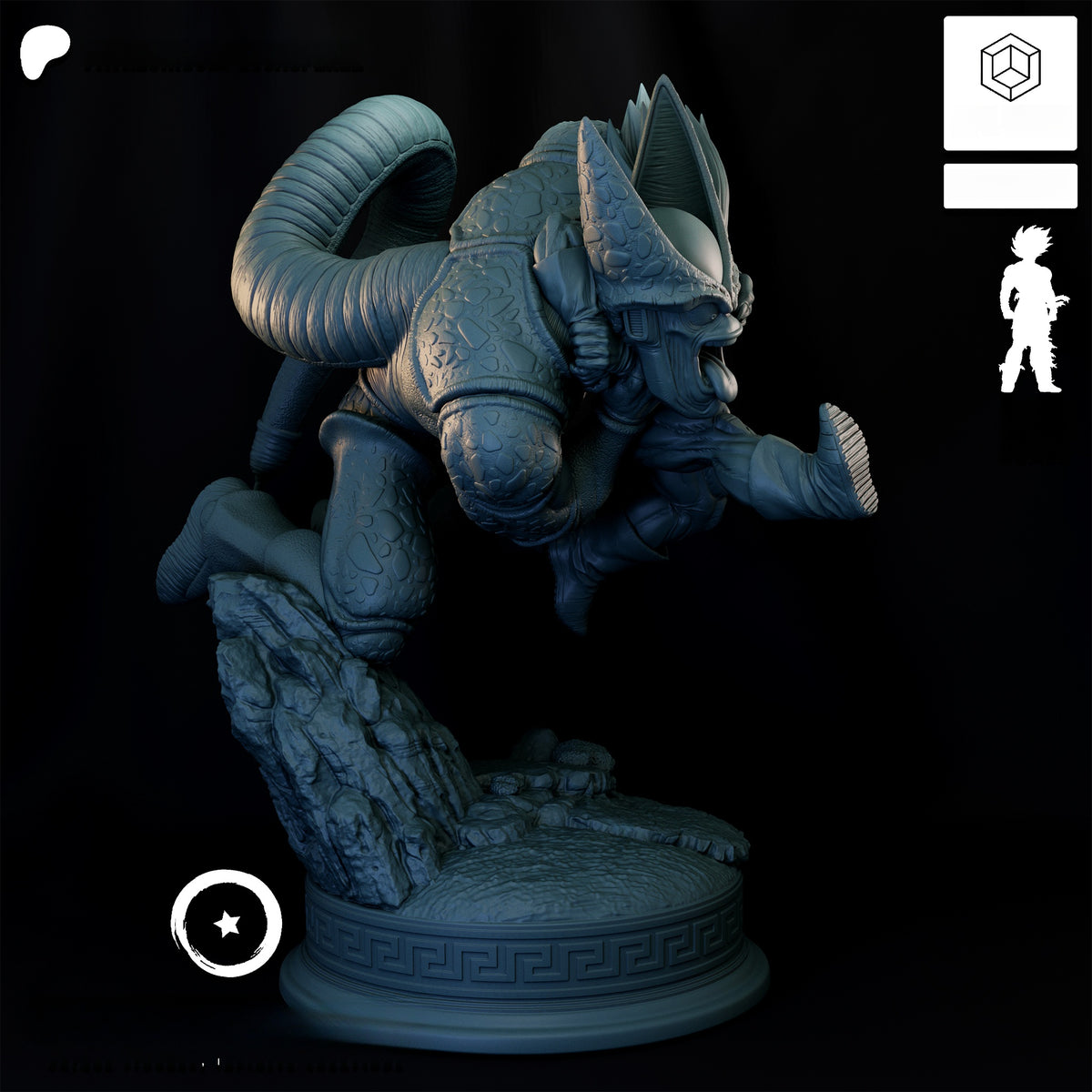 1764 Vegeta vs Cell_Dragon Ball Z - STL 3D Print Files