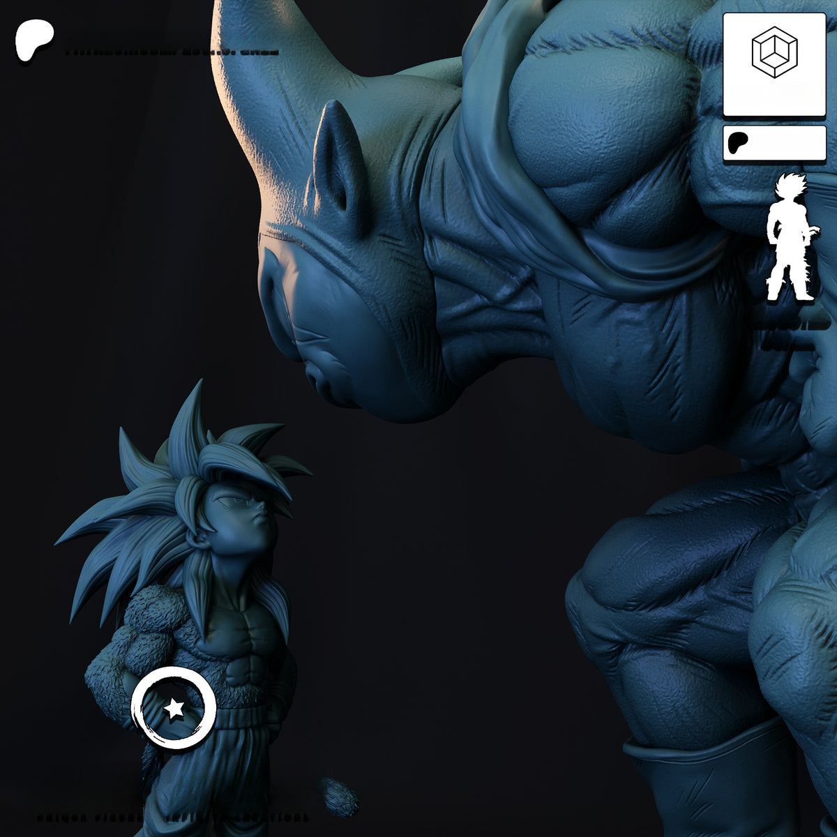 1763 Goku vs Gomah_Dragon Ball Daima - STL 3D Print Files