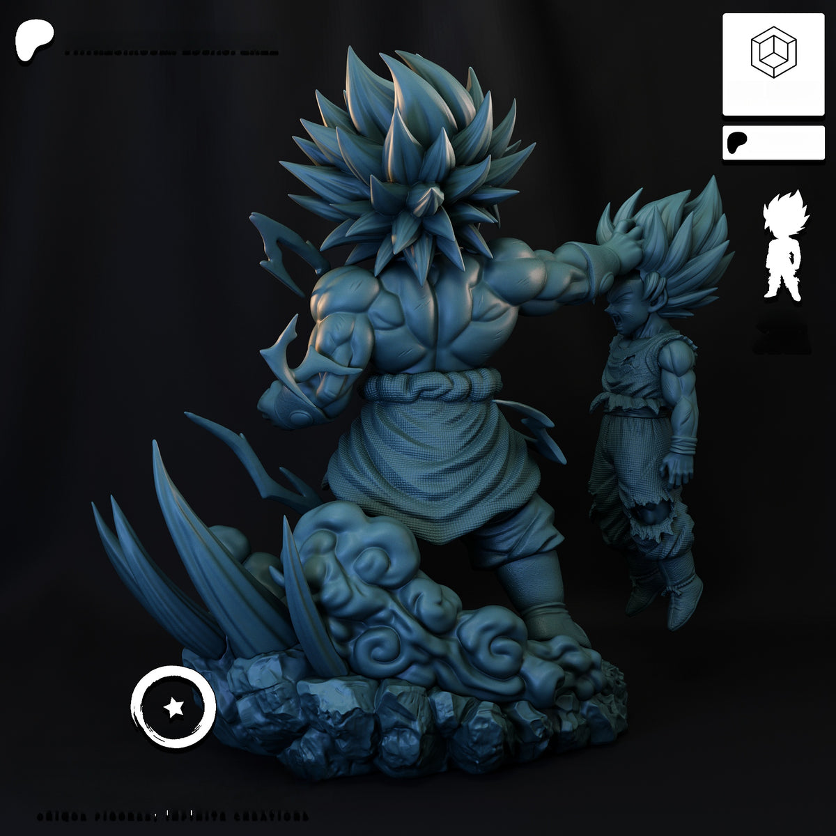 1762 Broly vs Goku_Dragon Ball - STL 3D Print Files