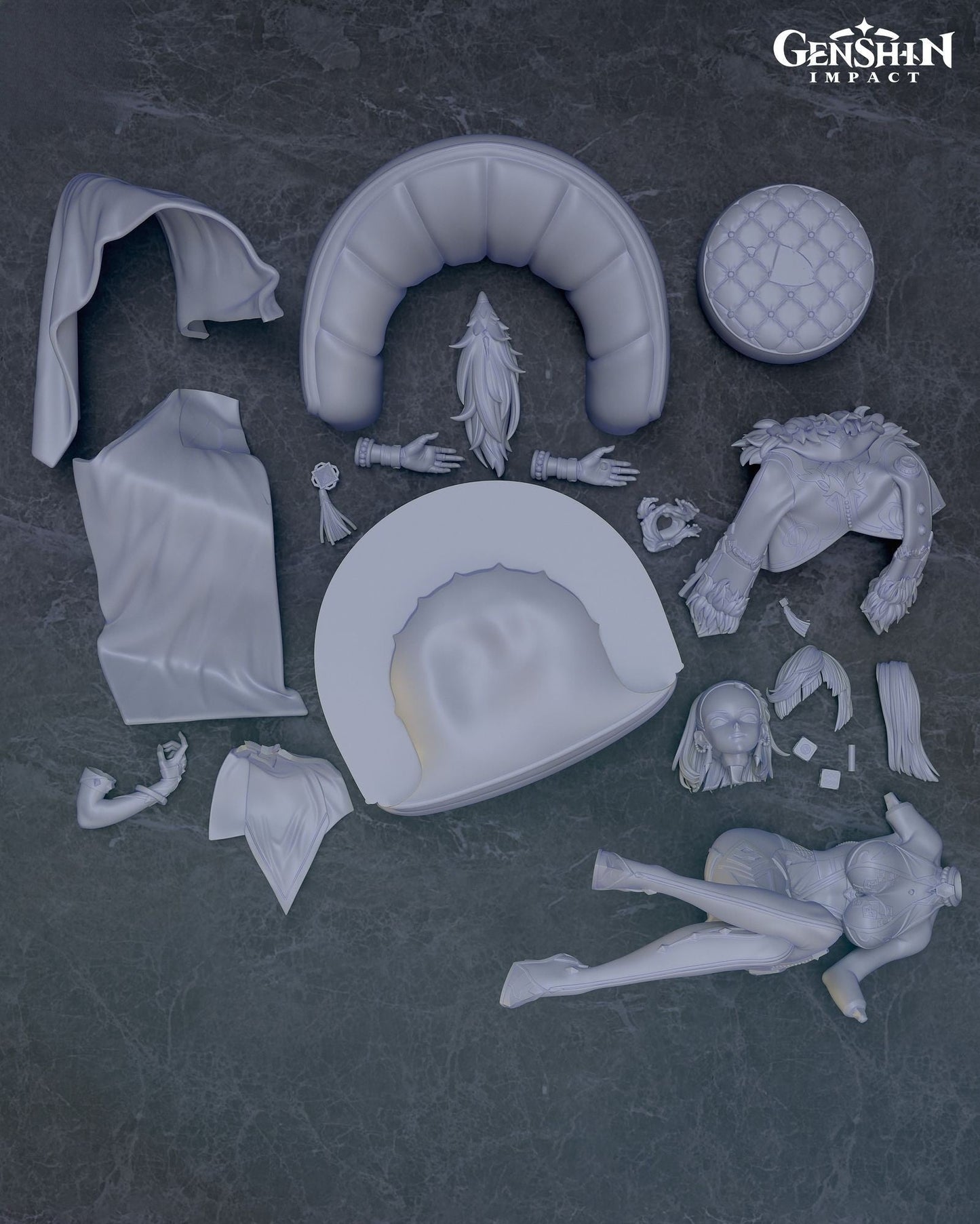 0798 Yelan - Genshin Impact - STL 3D Print Files