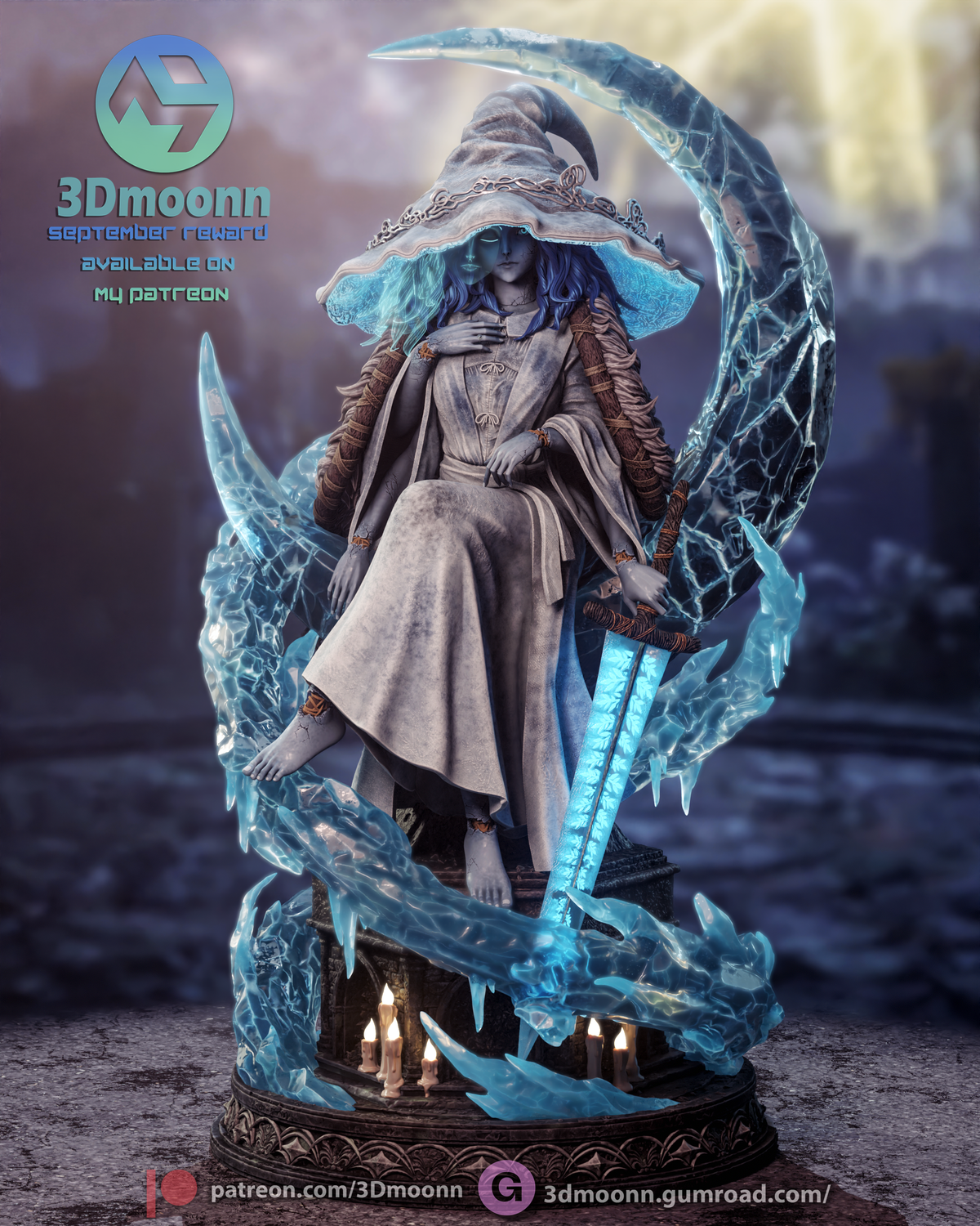2053 Ranni the Witch_Elden Ring - STL 3D Print Files