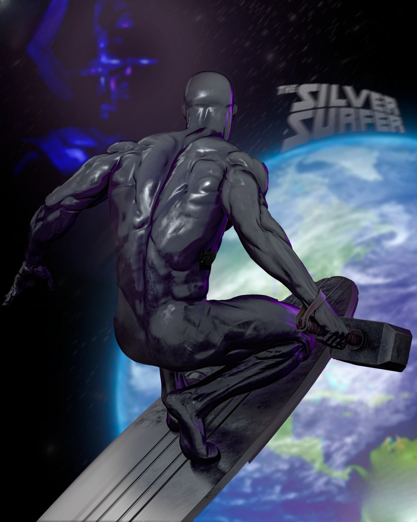 1208 Silver Surfer_Marvel Comics - STL 3D Print Files