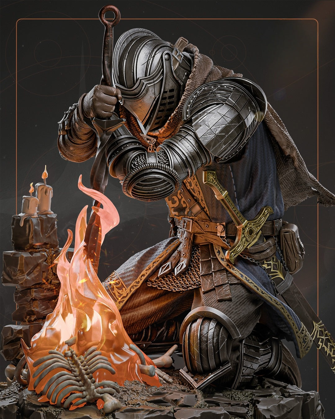 1543 Chosen Undead_Dark Souls - STL 3D Print Files