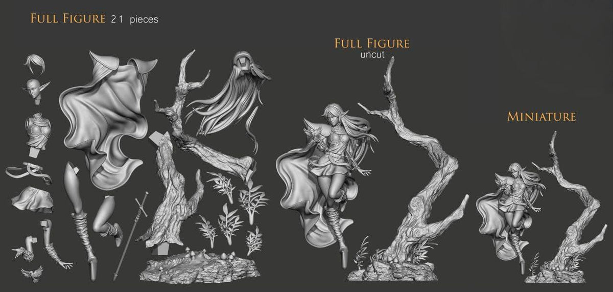 1759 Deedlit_Record of Lodoss War - STL 3D Print Files