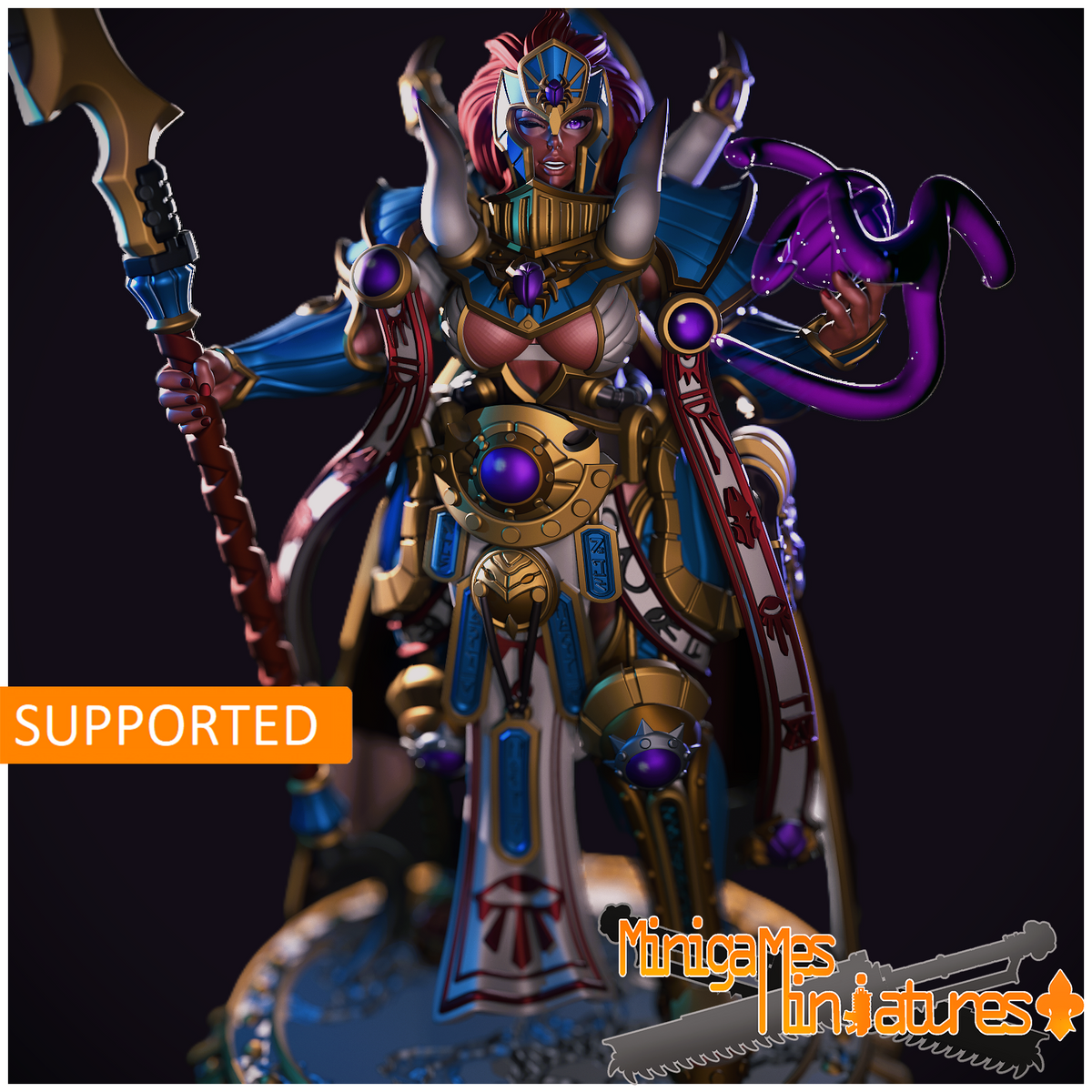 1877 Crimson Sorcerer Magnara_Chaos_Miniatures - STL 3D Print Files