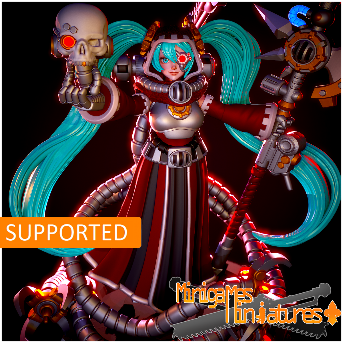 1881 Miku techpriestess_Miniatures - STL 3D Print Files