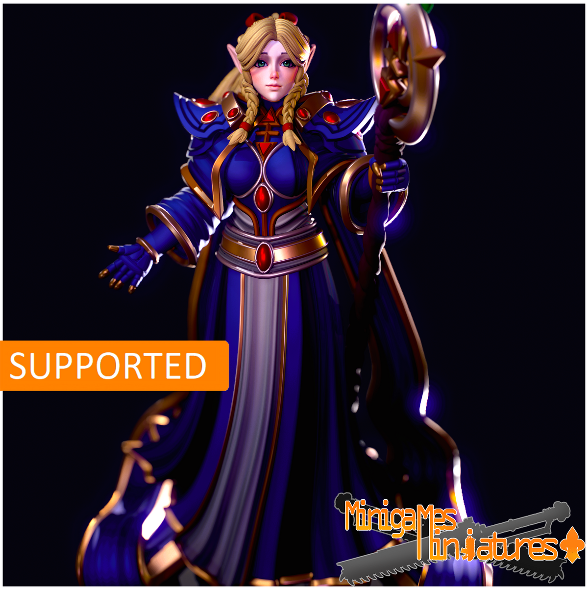 1876 Space Komissar_Space Elf_Miniatures - STL 3D Print Files