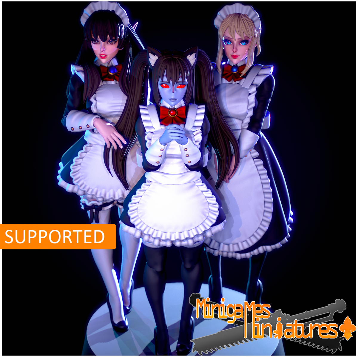 1875 Space Maids Waifus_Miniatures - STL 3D Print Files