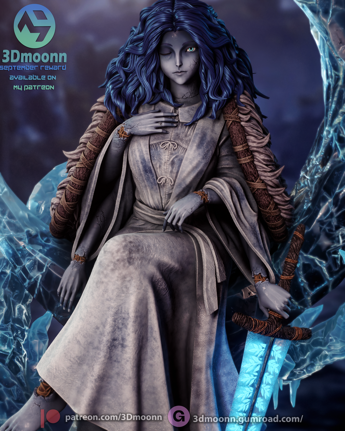 2053 Ranni the Witch_Elden Ring - STL 3D Print Files