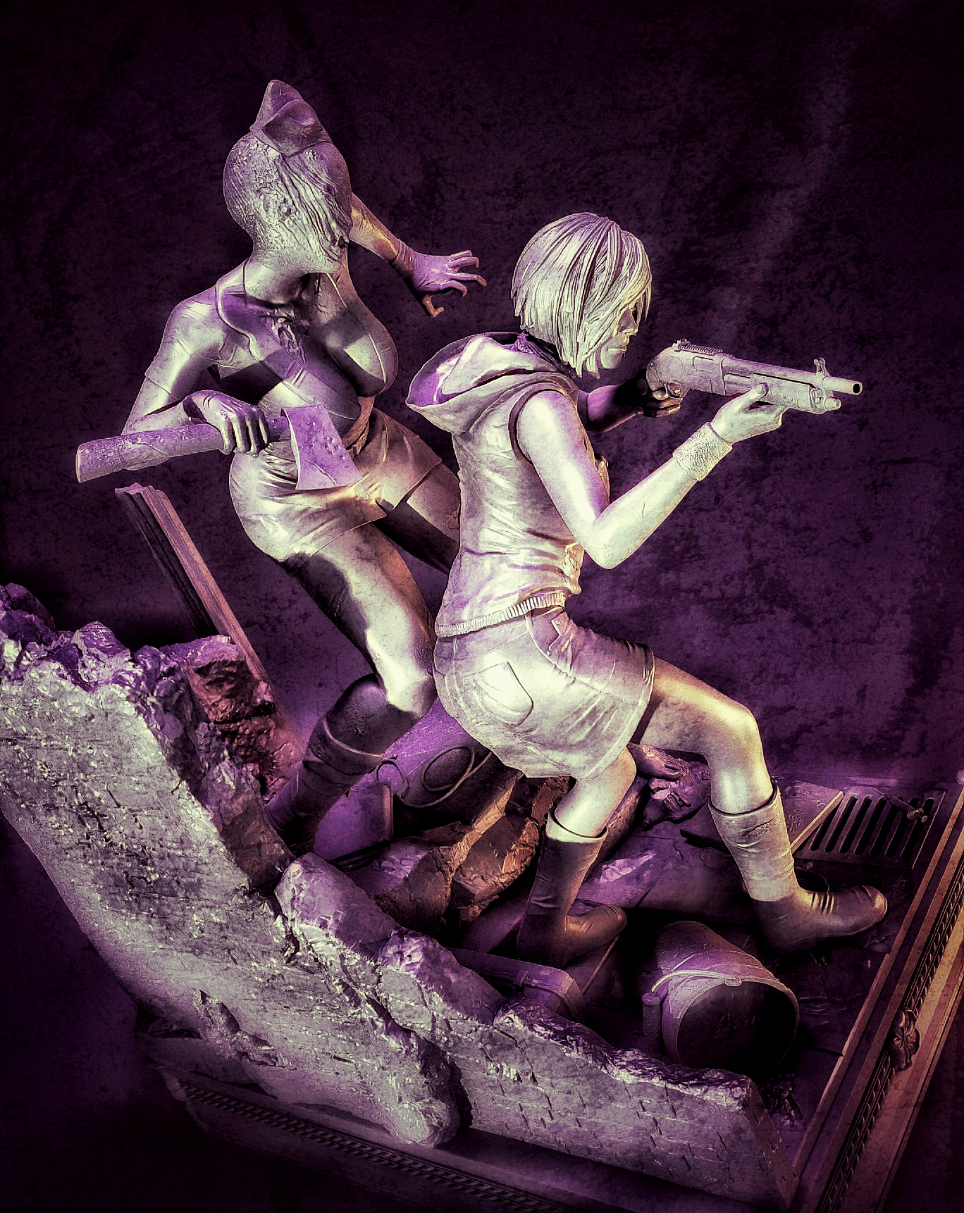 1048 Heather Mason & Nurse - STL 3D Print Files