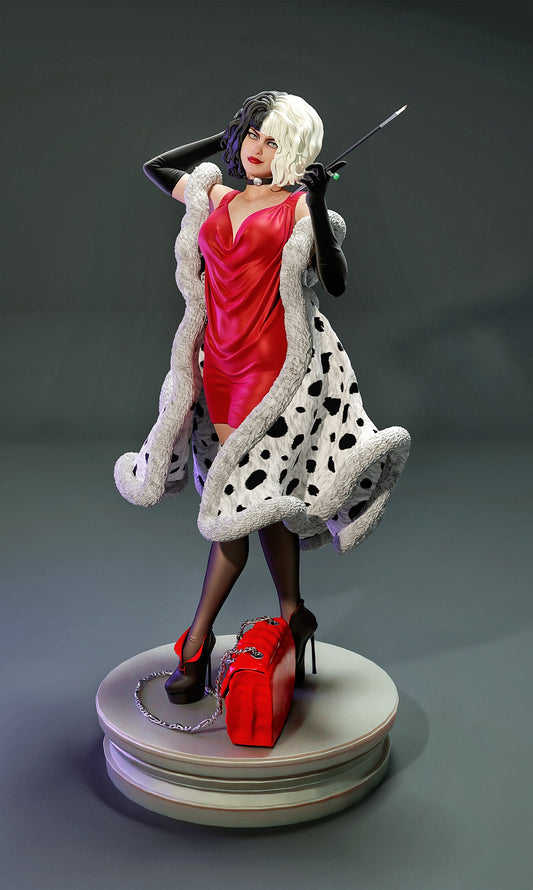 0596 Cruella De Vil_101 Dalmatians - STL 3D Print Files