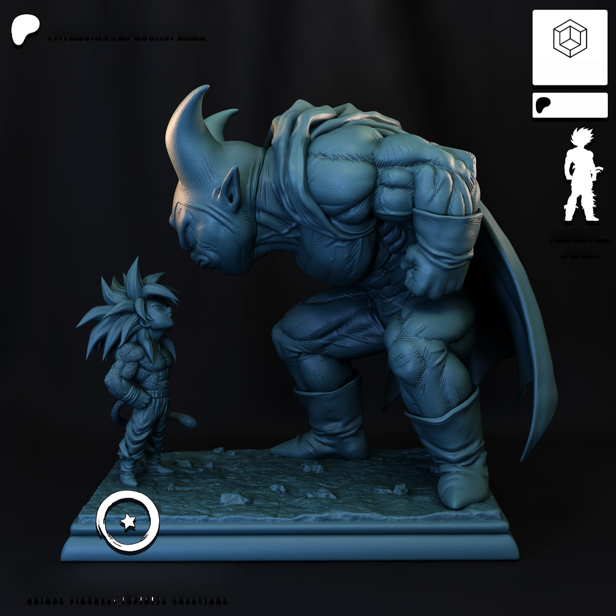 1763 Goku vs Gomah_Dragon Ball Daima - STL 3D Print Files