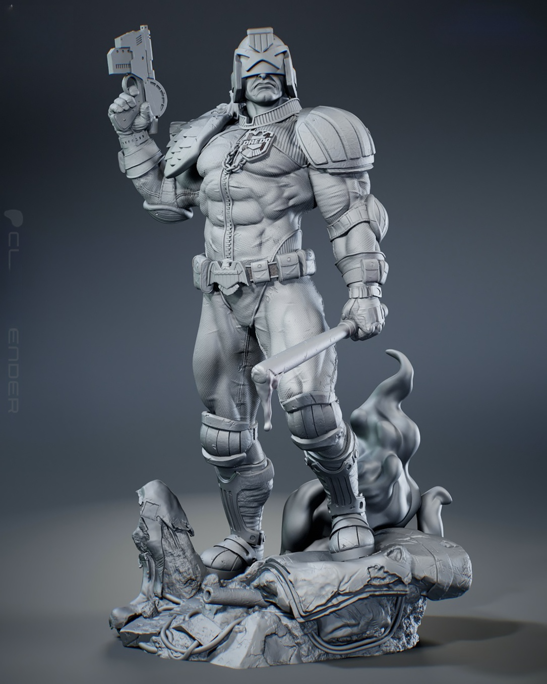 1642 Judge Dredd_2000 AD - STL 3D Print Files