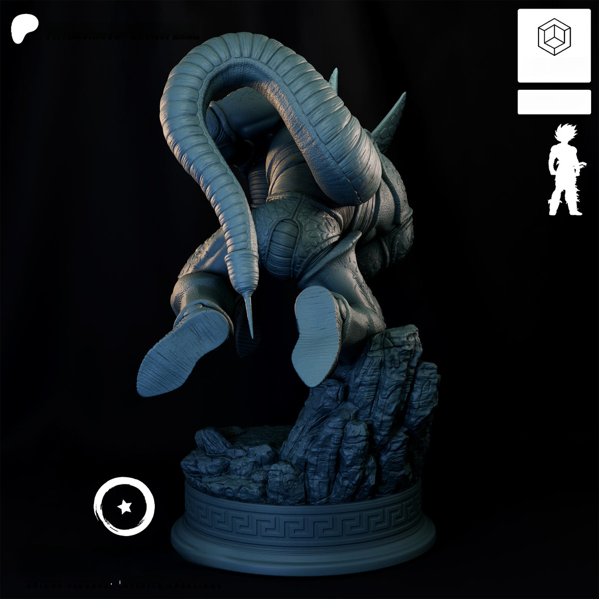 1764 Vegeta vs Cell_Dragon Ball Z - STL 3D Print Files
