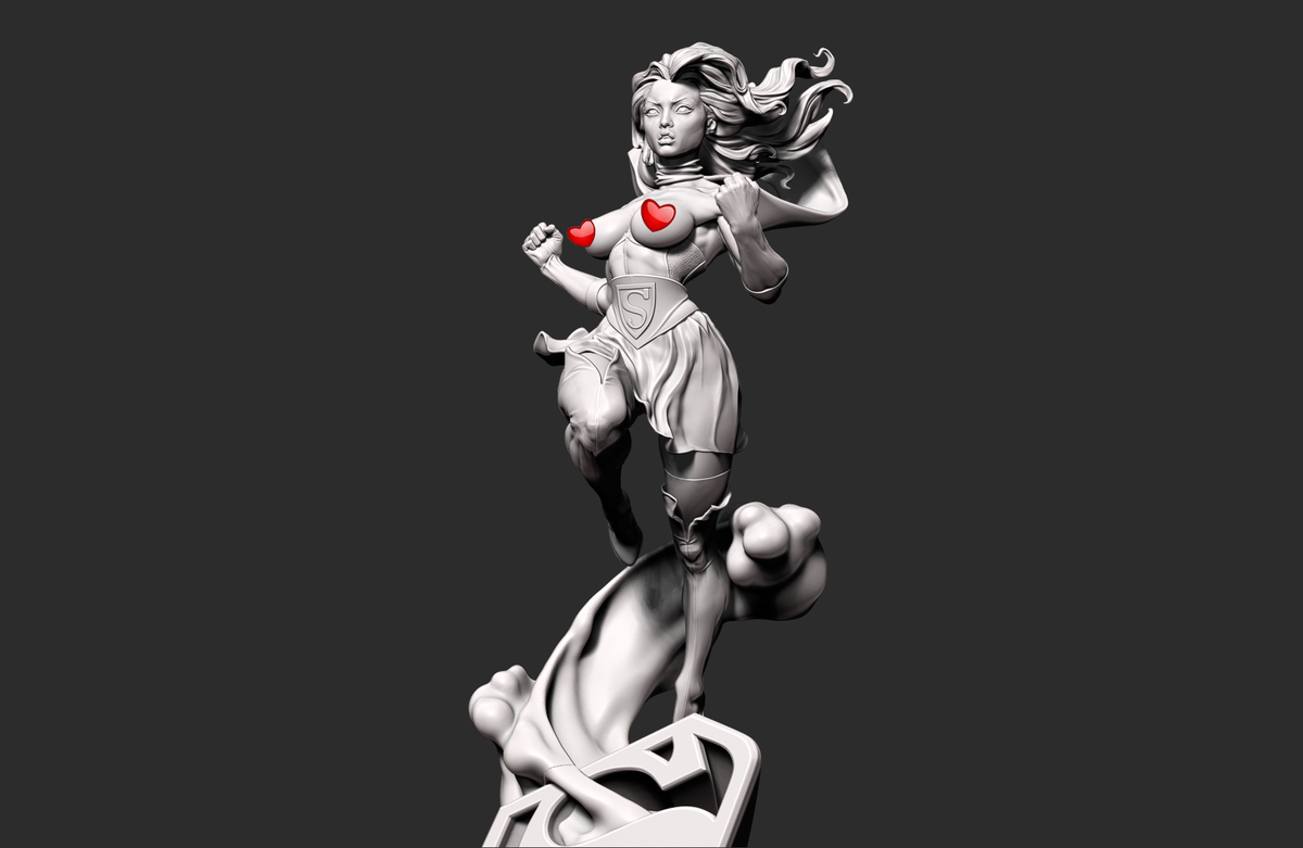 1780 Supergirl Bombshells NSFW - STL 3D Print Files