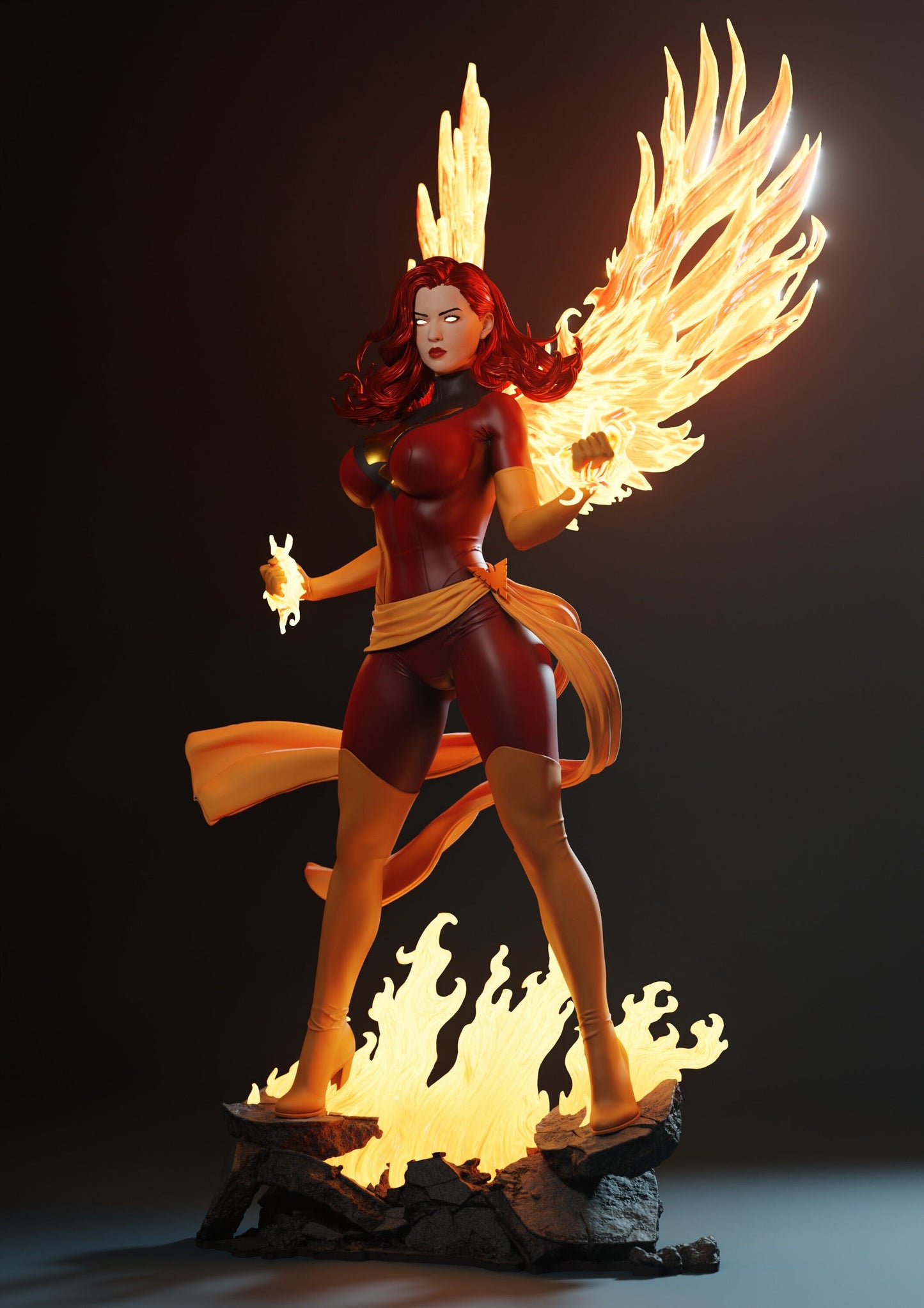 0258 Jean_Grey_Dark_Phoenix - STL 3D Print Files