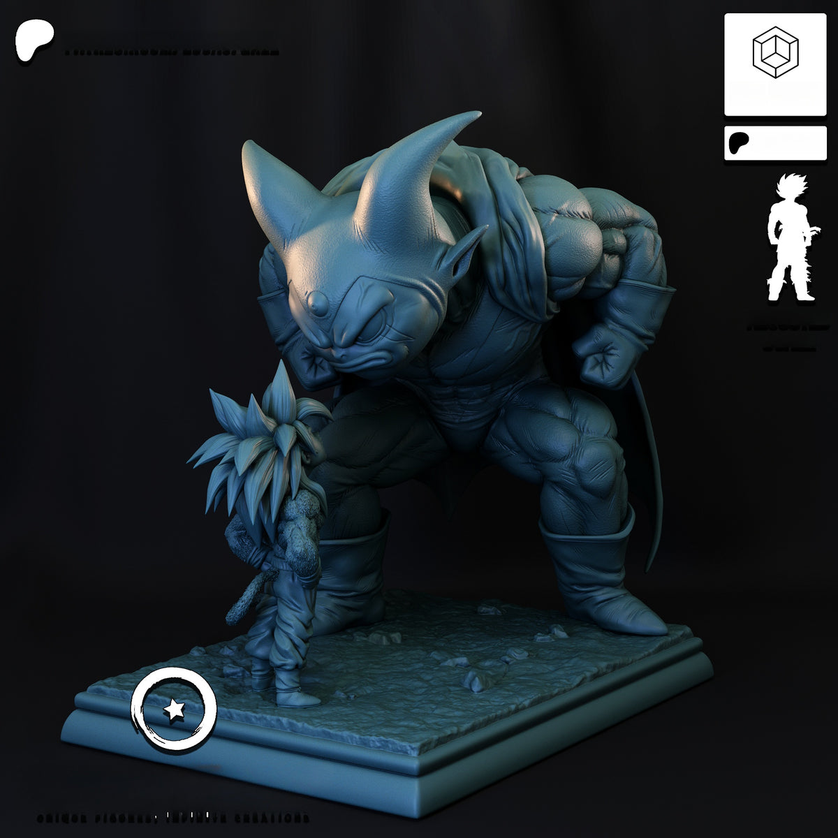 1763 Goku vs Gomah_Dragon Ball Daima - STL 3D Print Files