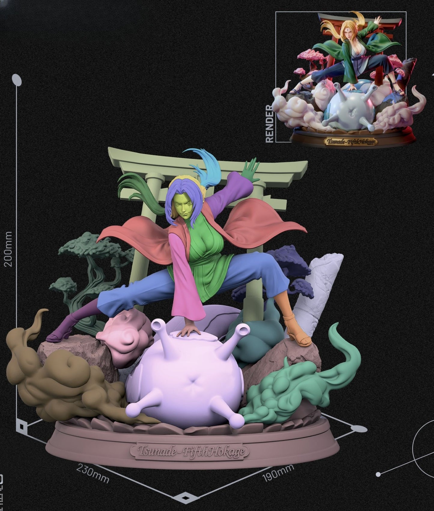 0414 Tsunade Hokage - STL 3D Print Files