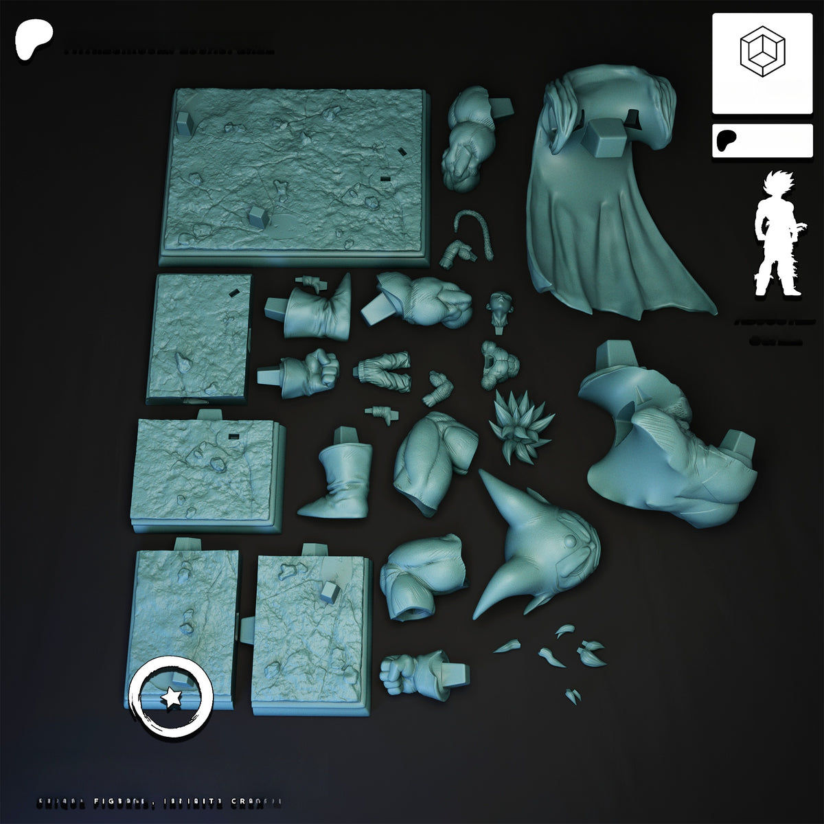 1763 Goku vs Gomah_Dragon Ball Daima - STL 3D Print Files