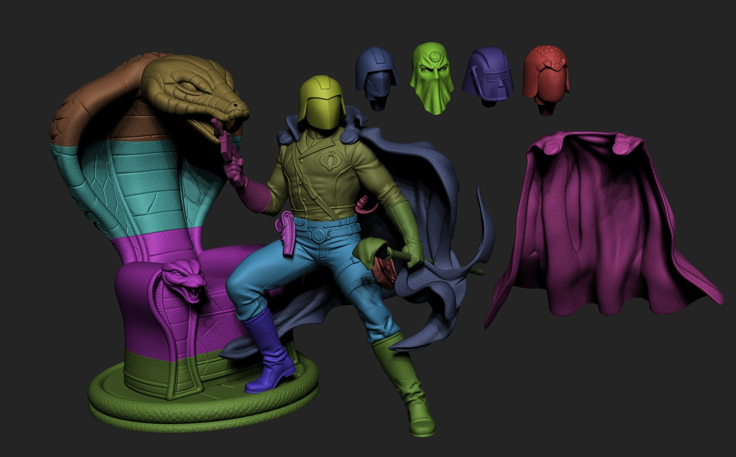 0692 Cobra Commander - STL 3D Print Files