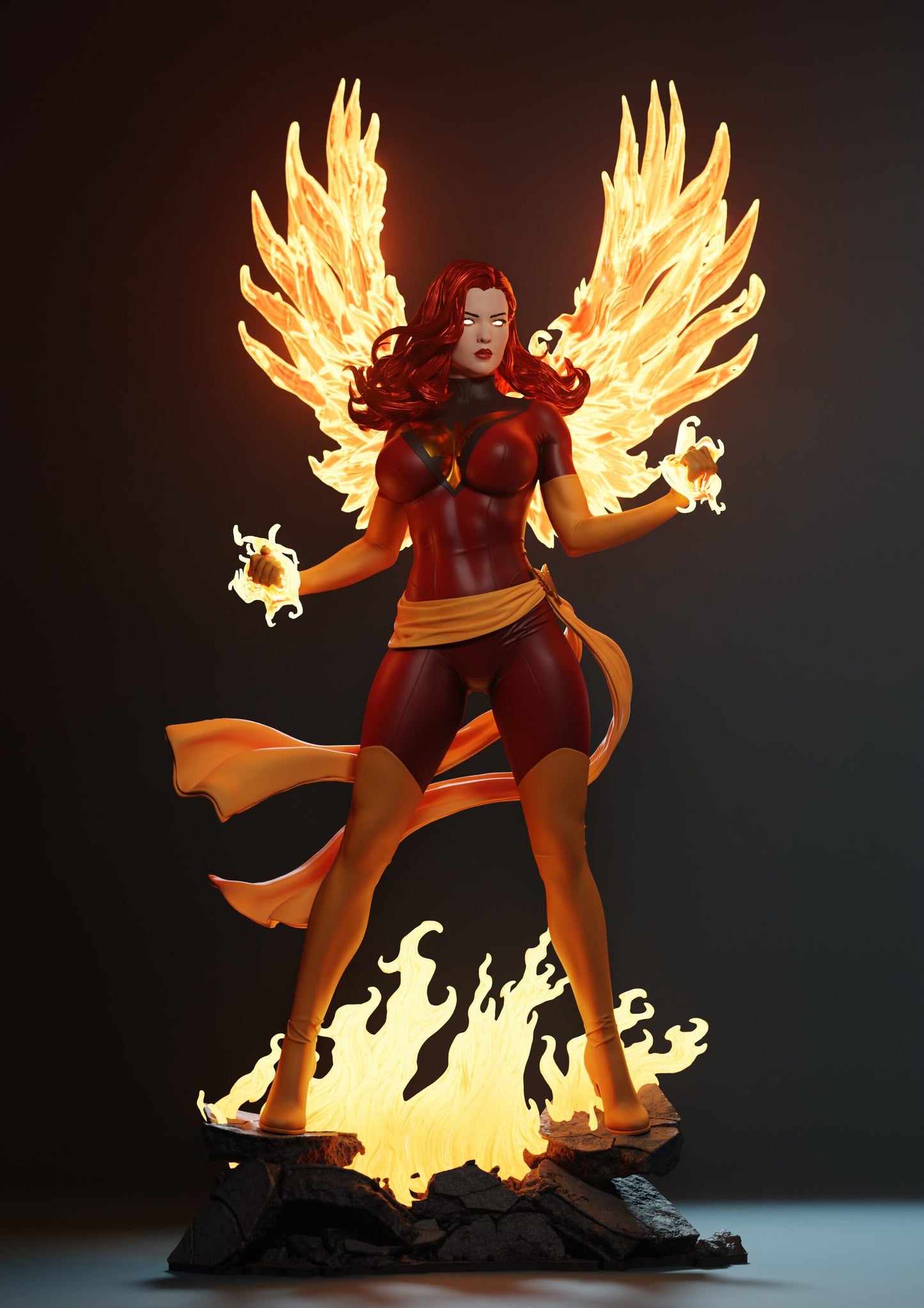 0258 Jean_Grey_Dark_Phoenix - STL 3D Print Files