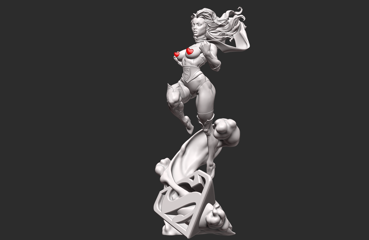 1780 Supergirl Bombshells NSFW - STL 3D Print Files