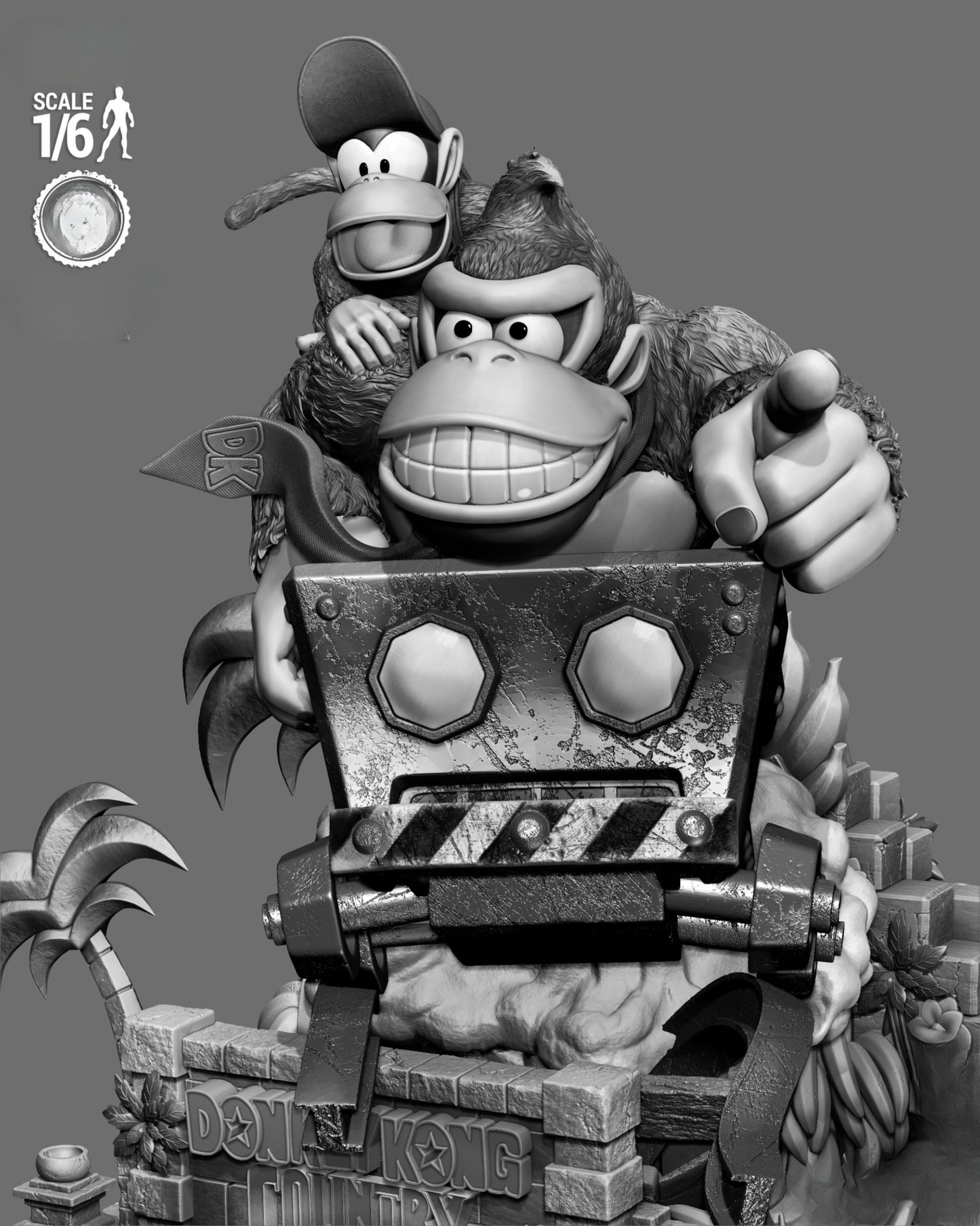 0267 Donkey Kong Country (Donkey and Diddy) - STL 3D Print Files