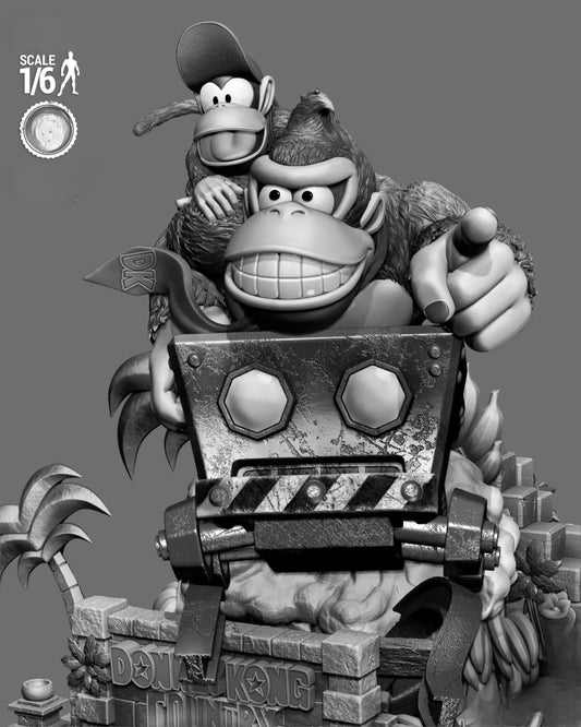 0267 Donkey Kong Country (Donkey and Diddy) - STL 3D Print Files