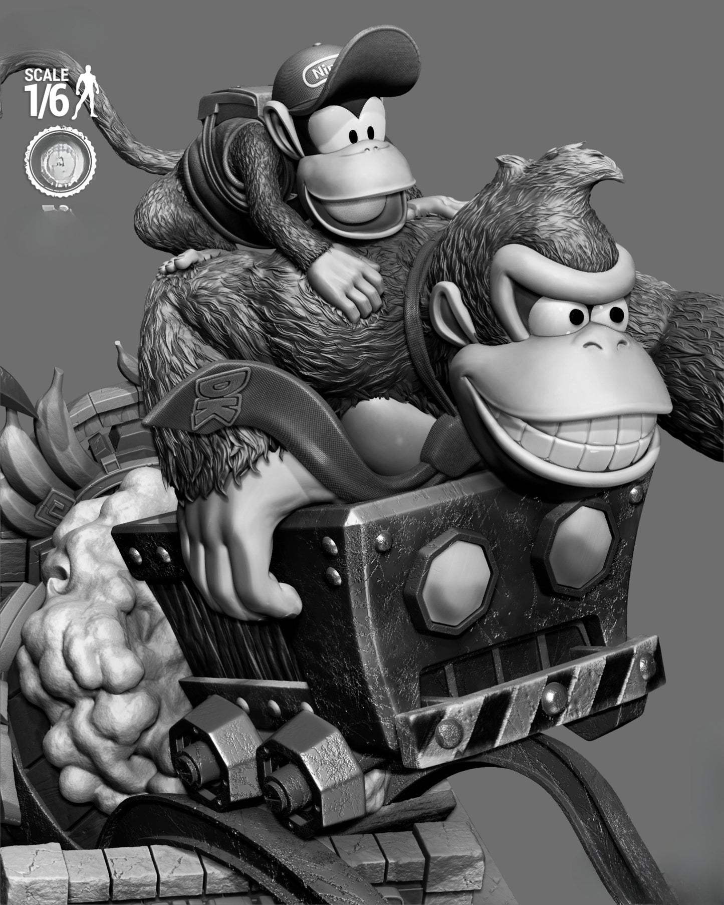 0267 Donkey Kong Country (Donkey and Diddy) - STL 3D Print Files