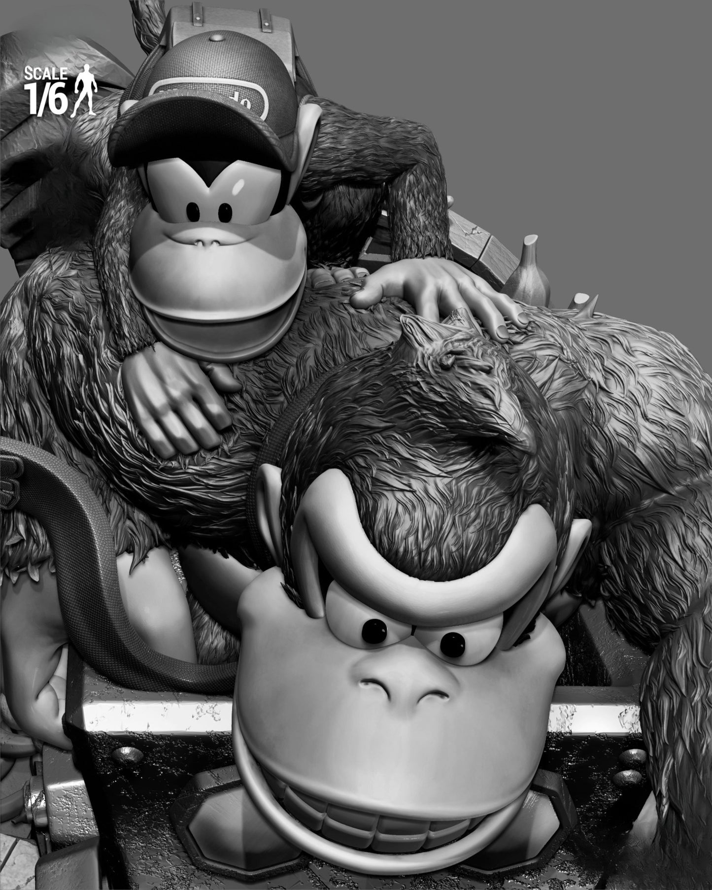 0267 Donkey Kong Country (Donkey and Diddy) - STL 3D Print Files