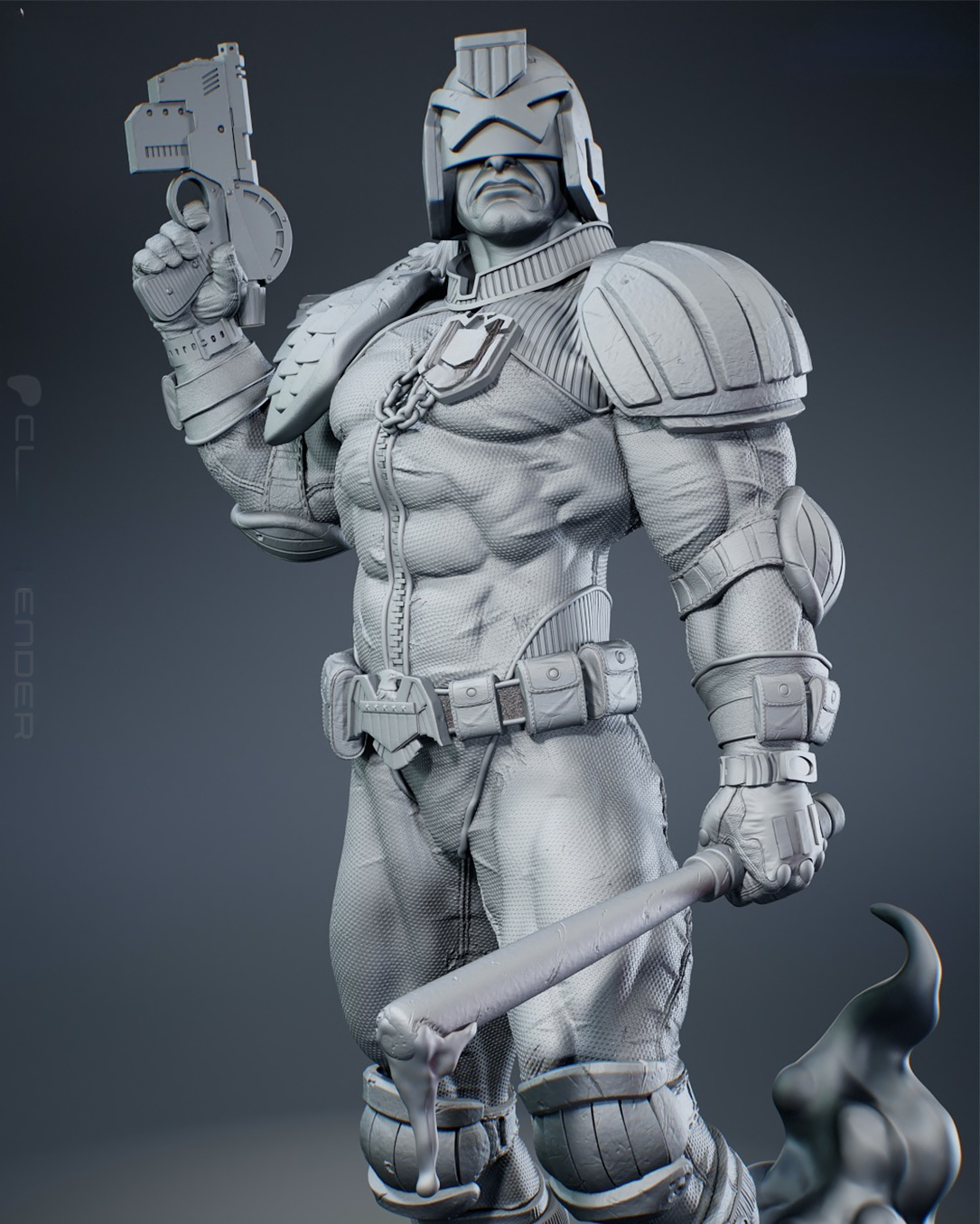 1642 Judge Dredd_2000 AD - STL 3D Print Files