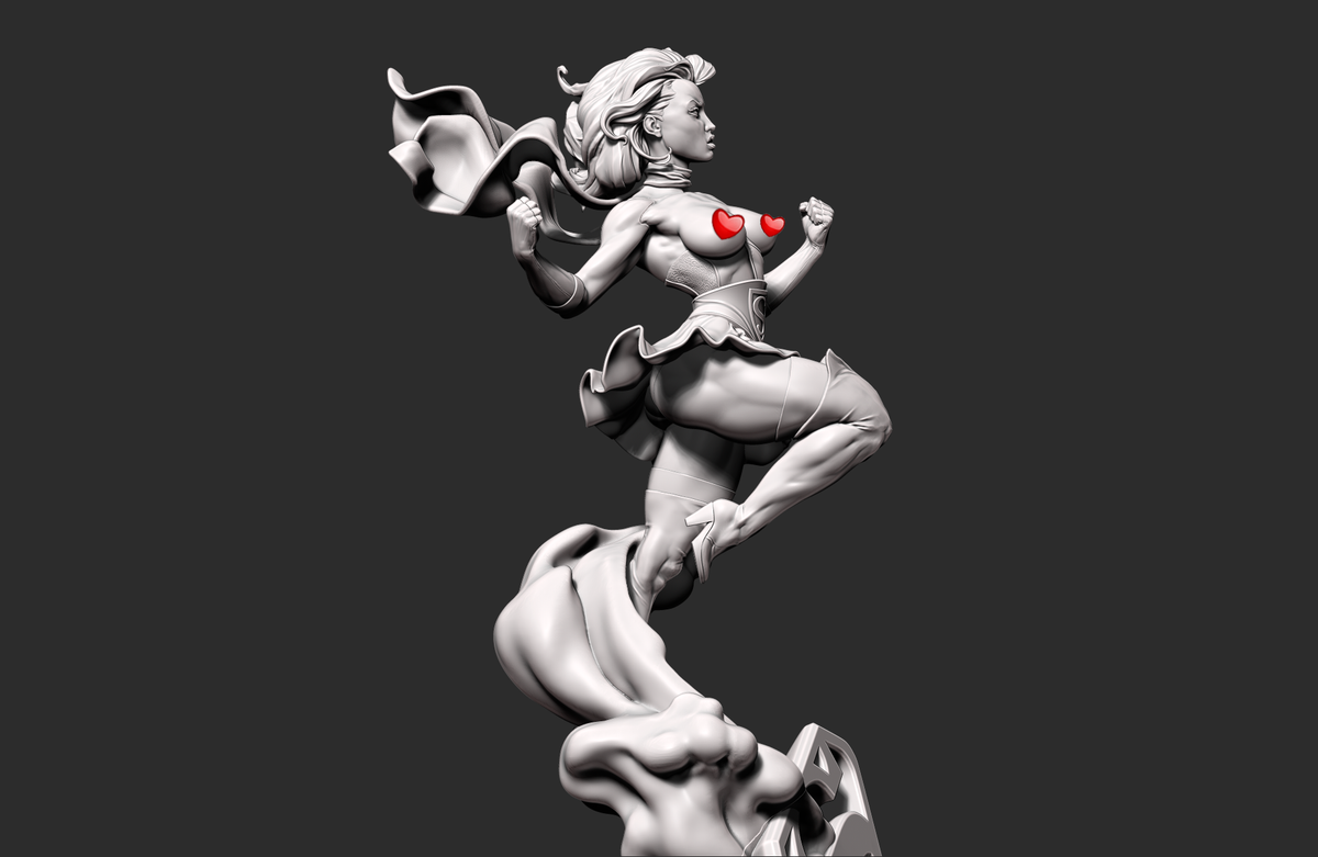 1780 Supergirl Bombshells NSFW - STL 3D Print Files
