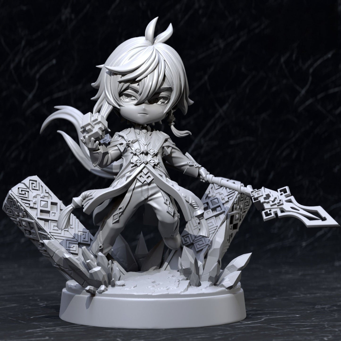 0624 Chibi Zhongli - Genshin Impact - STL 3D Print Files